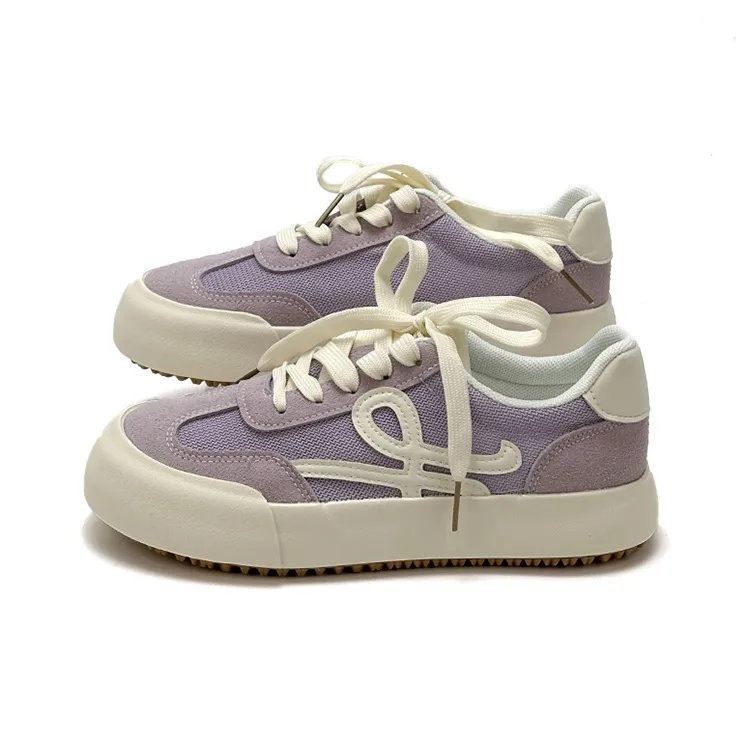 EASTERN CAMEL Skateboard Shoes Women's Low Top Cream Beige, Taro Purple, Lemon-4