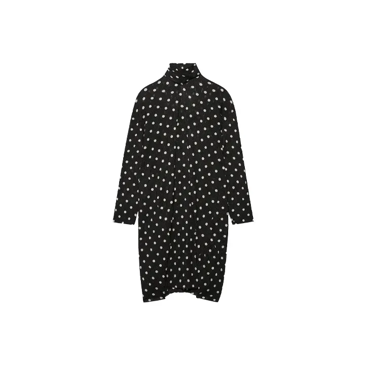 Balenciaga Long-Sleeved Dresses Women's Black-0