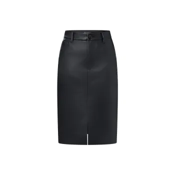 MOCO Leather Long Skirt Women's Black