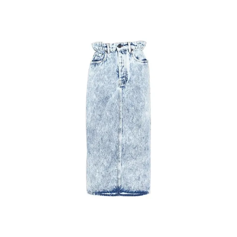 MIU MIU Denim Long Skirts Women's Blue-0