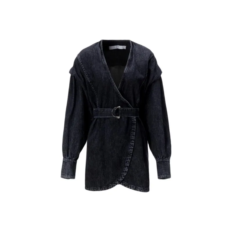 IRO NIGHT Dress Women's Black Gray Color-0