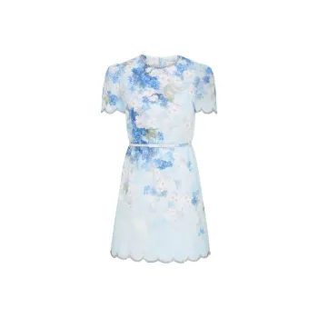 Zimmermann Crush Scalloped Shift Dress