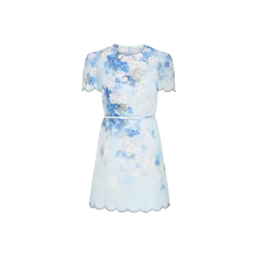 Zimmermann Crush Scalloped Shift Dress