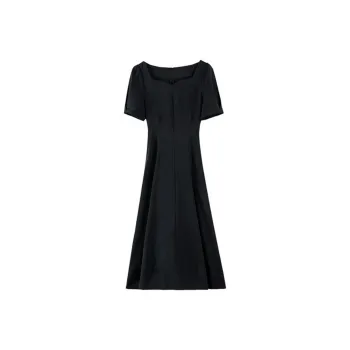 DOSOHEB Short Sleeved Dresses Women's Black