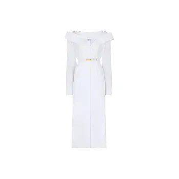 FENDI V-Neck Midi Shirt Dress
