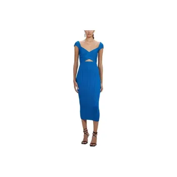 Self-portrait Short-Sleeved Dresses Women's Azure Blue
