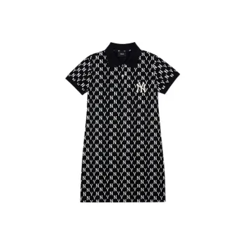MLB Short Sleeved Dresses Spring And Summer Women's Black