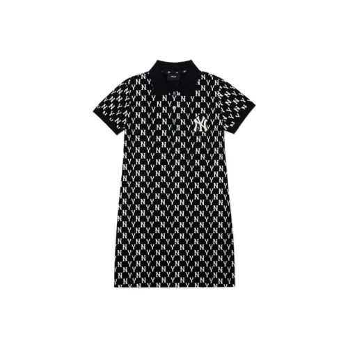 MLB Short Sleeved Dresses Spring And Summer Women's Black