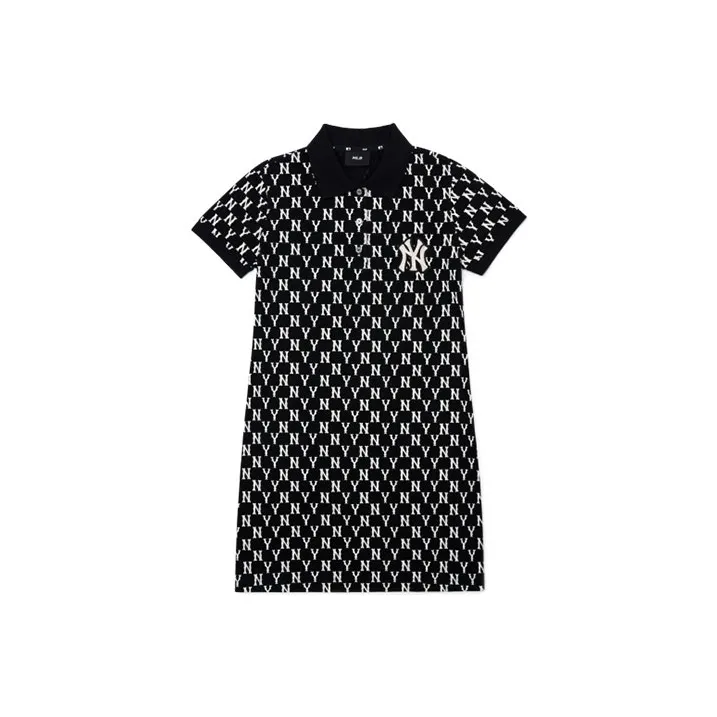 MLB Short Sleeved Dresses Spring And Summer Women's Black-0