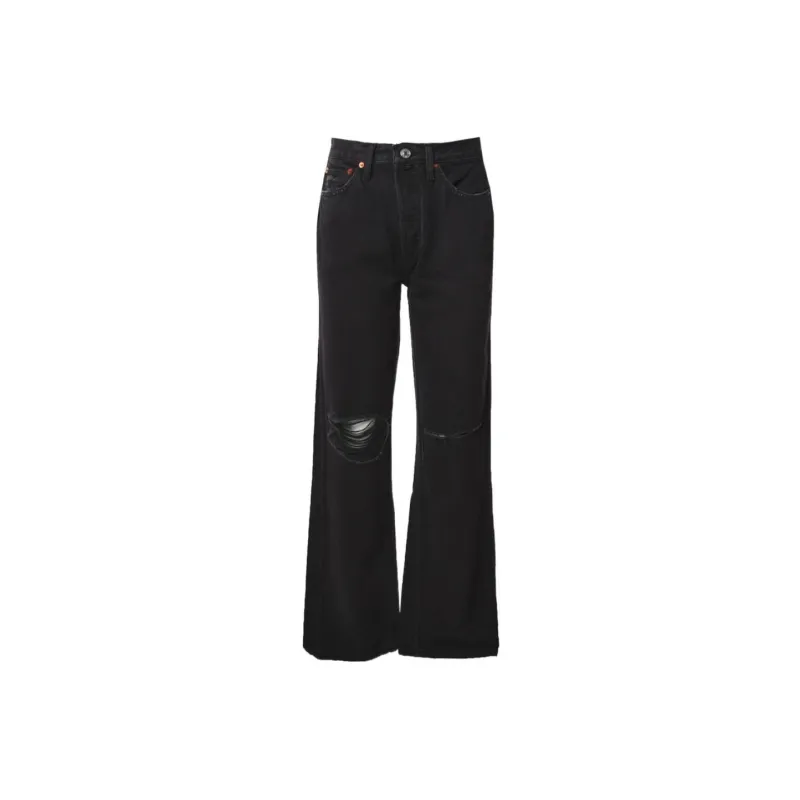 RE/DONE Wide-Leg Distressed Jeans-0