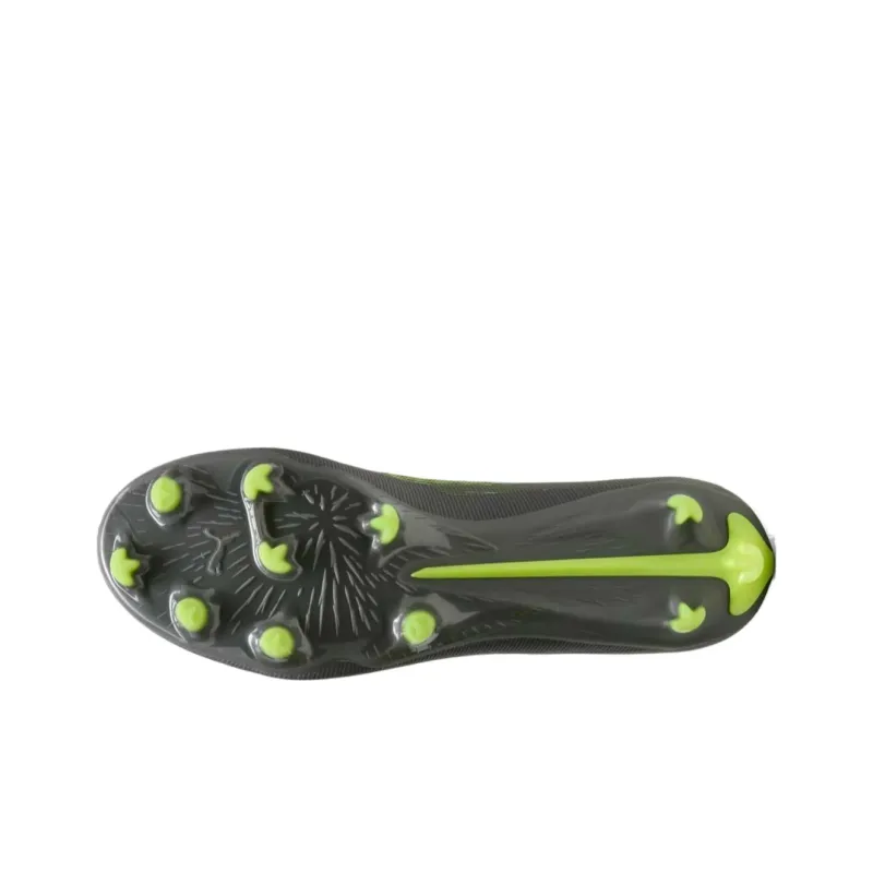 PUMA ULTRA 5 MATCH+ FG Rubber Long Studs Slip Resistant Soccer Shoes Unisex Gray Yellow-3