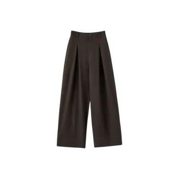 Late White Casual Pants Women's Dark Brown