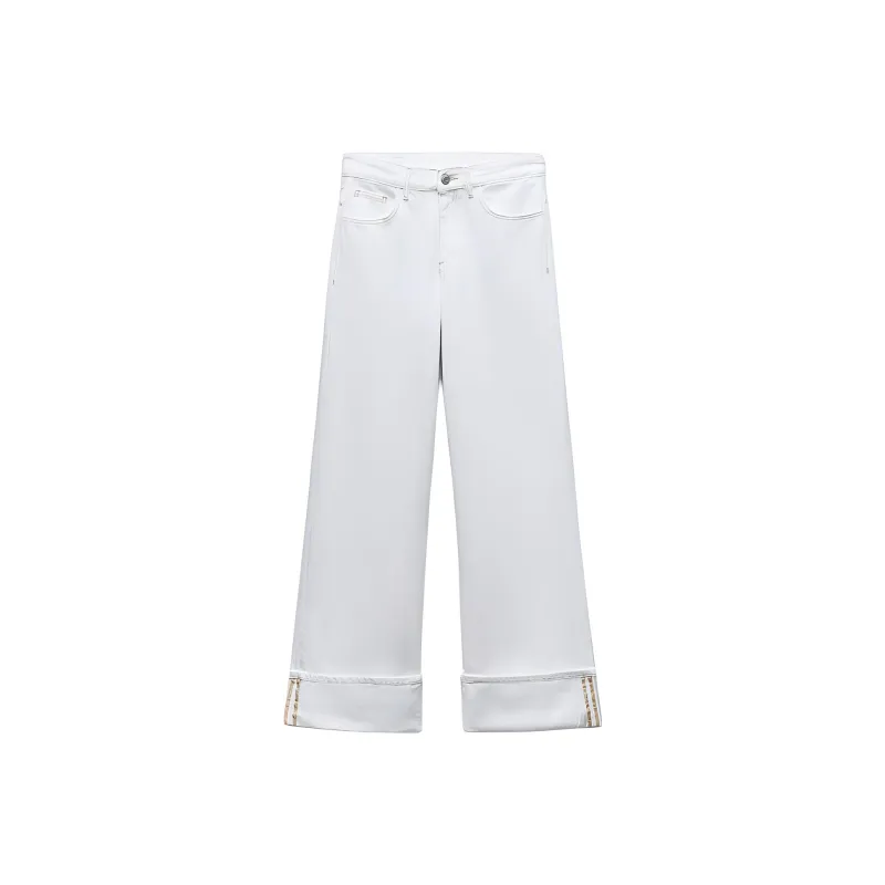 ZARA Trf Jeans Women's White-0