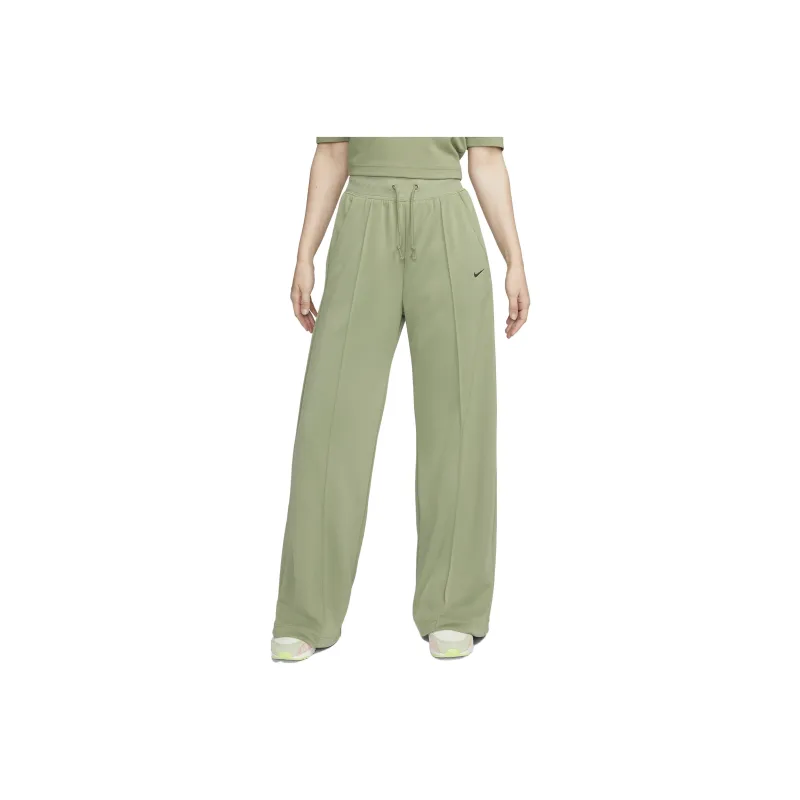 Nike Sportswear Essentials Series Knitted Sports Pants Women's Green-0