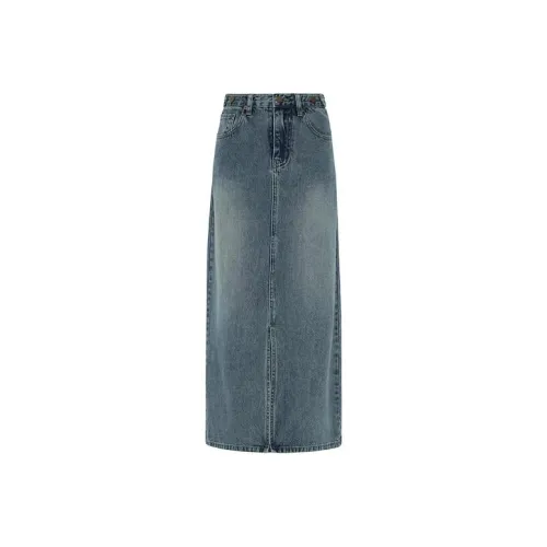 MEIYANG Denim Long Skirts Women's Vintage