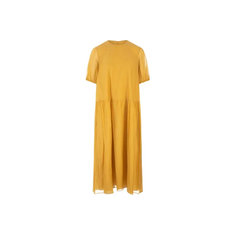'S MAX MARA Crewneck Short Sleeved Dress-0