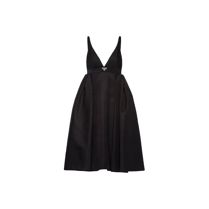 PRADA Sleeveless Dresses Women's Black-0