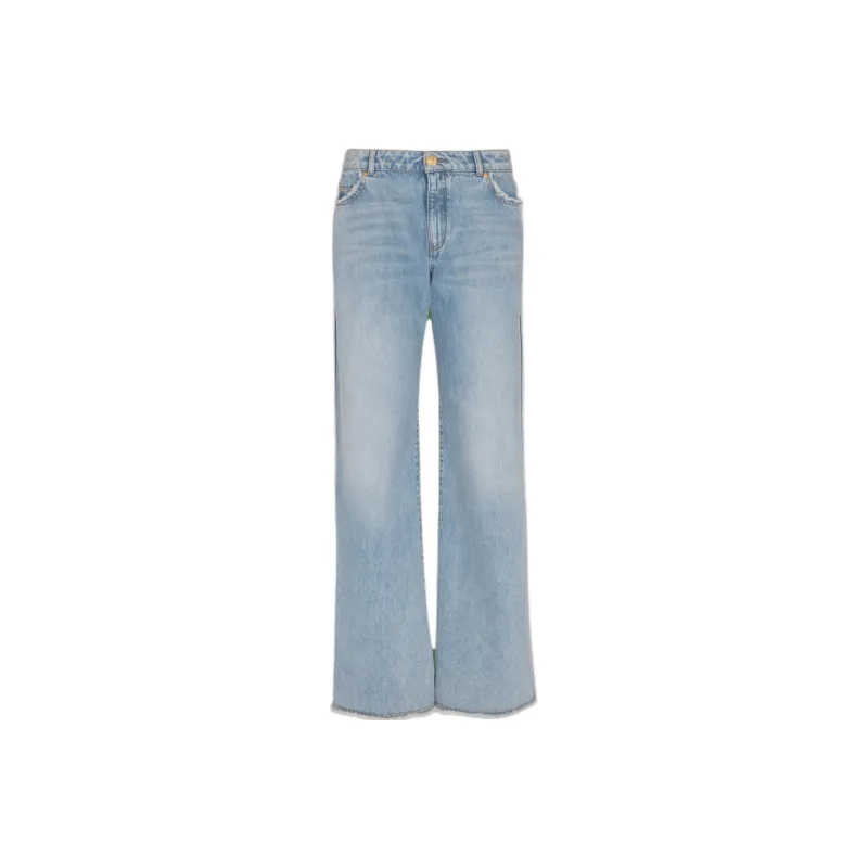 BALMAIN Frayed trim Straight leg Jeans-0