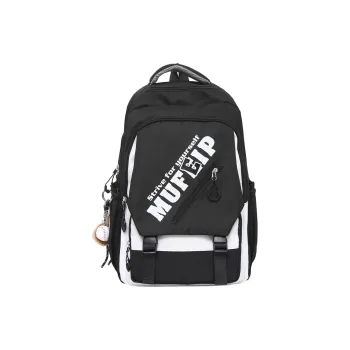 Wolfhorse Nylon Backpack Unisex Black/White/Red