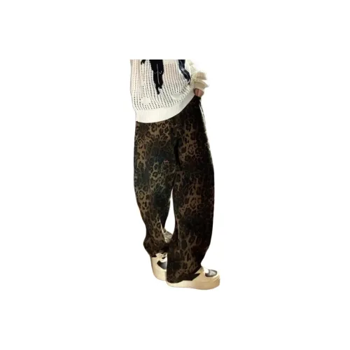 7 SEVFUN Jeans Unisex Leopard Print