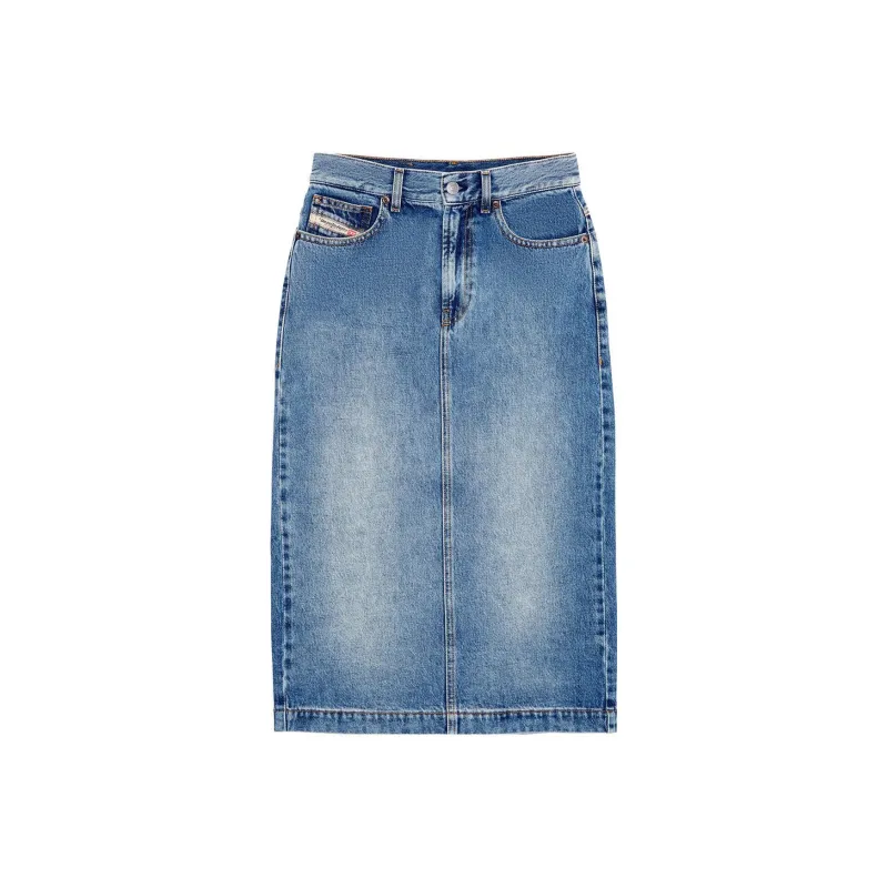 DIESEL Denim Long Skirts Women's Blue-0