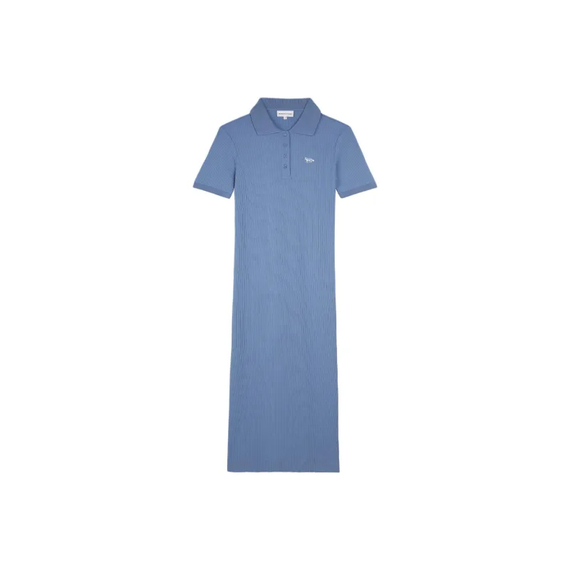 Maison Kitsune Logo Patch Midi Dress-0