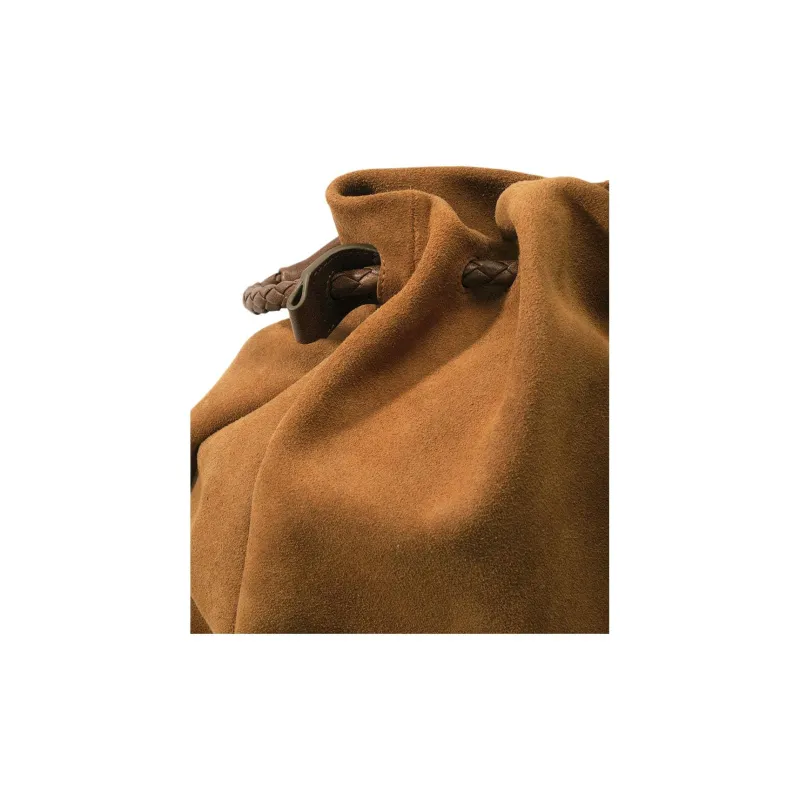 Songmont Split Cow Leather Suede Crossbody Bag, Shoulder Bag Medium Size Unisex Sand Dusk Brown-7