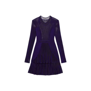 GIVENCHY FW22 Long-Sleeved Dresses Women's Purple