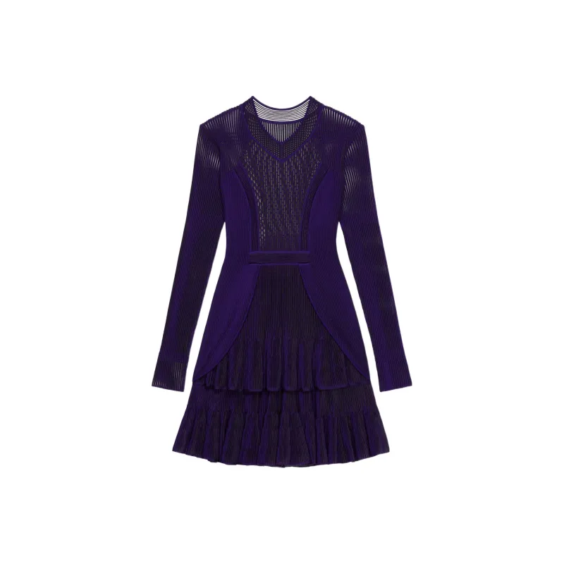 GIVENCHY FW22 Long-Sleeved Dresses Women's Purple-0