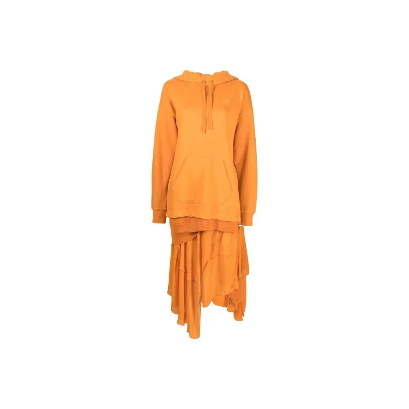 DIESEL Long Sleeved Dresses Women's Orange-0