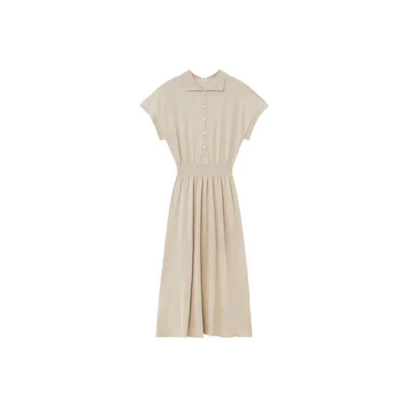 TOTEME Short Sleeved Dresses Women's Beige-0