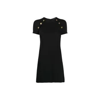 VERSACE Short Sleeved Dress Women's Black