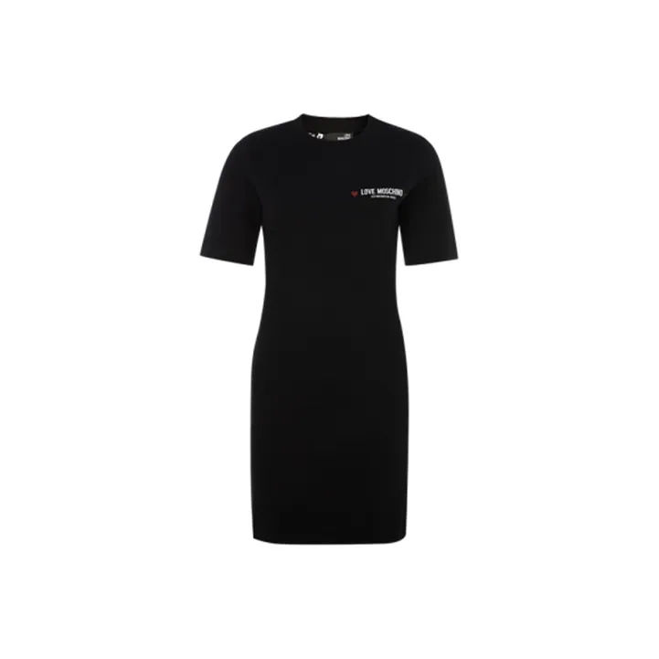 LOVE MOSCHINO Short Sleeved Dresses Women's Black-0