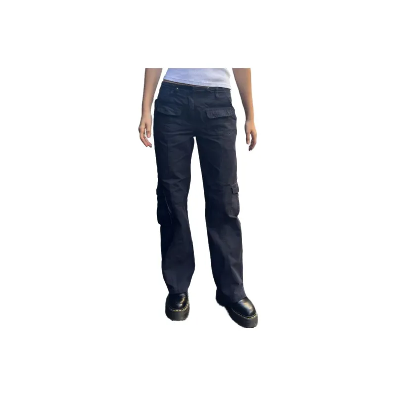 Brandy Melville Cargo Pants Women's Marine Blue-0