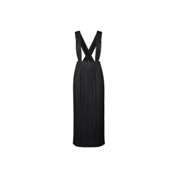 PLEATS PLEASE ISSEY MIYAKE Pleated Midi Pinafore Skirt