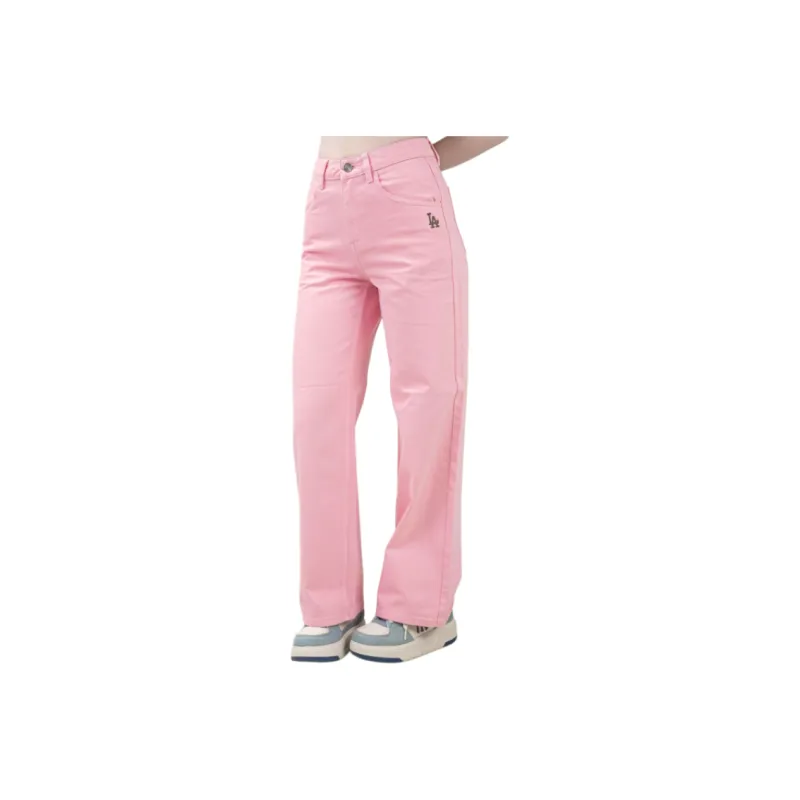 MLB Varsity Los Angeles Dodgers SS25 Jeans Women's Pink-0