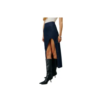 REFORMATION Paulina Denim Midi Skirt Denim Long Skirts Women's Rinse