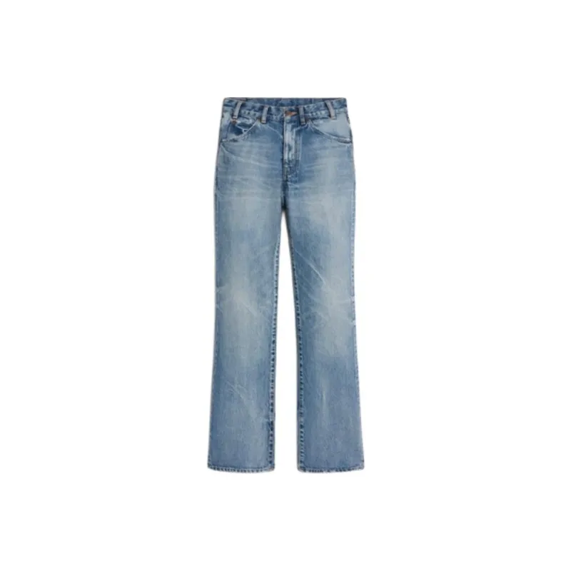 CELINE Dylan Flared Jeans In Union Wash Denim-0