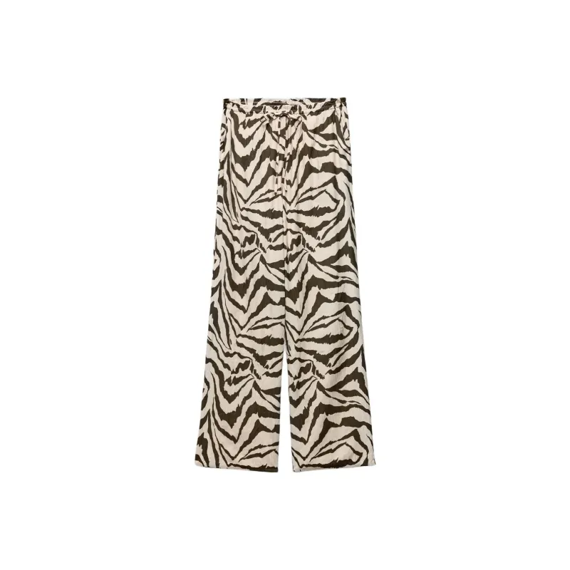 ZARA Trf Casual Pants Women's Zebra Print Zebra Print-0
