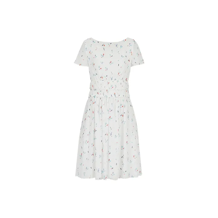 EMPORIO ARMANI Short Sleeved Dresses Women's White-0