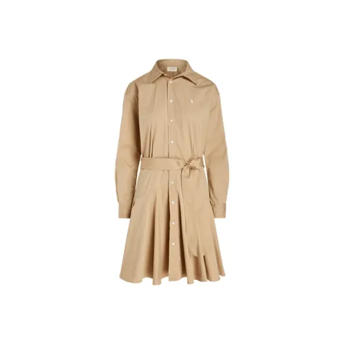 Polo Ralph Lauren Long Sleeved Dress Women's Brown