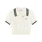 Frost Milk White[Minimalist Style Color Scheme Casual Versatile V-Neck Loose Fit]