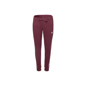 Adidas W 3S FL C PT Knitted Sports Pants Women's Burgundy