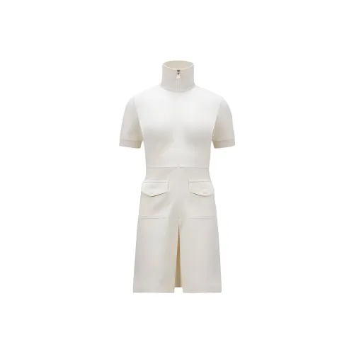 Moncler Short Sleeved Dresses Women's White
