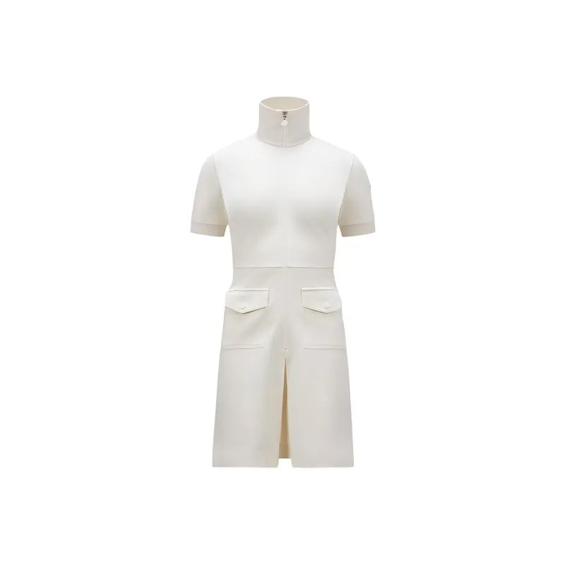 Moncler Short Sleeved Dresses Women's White-0