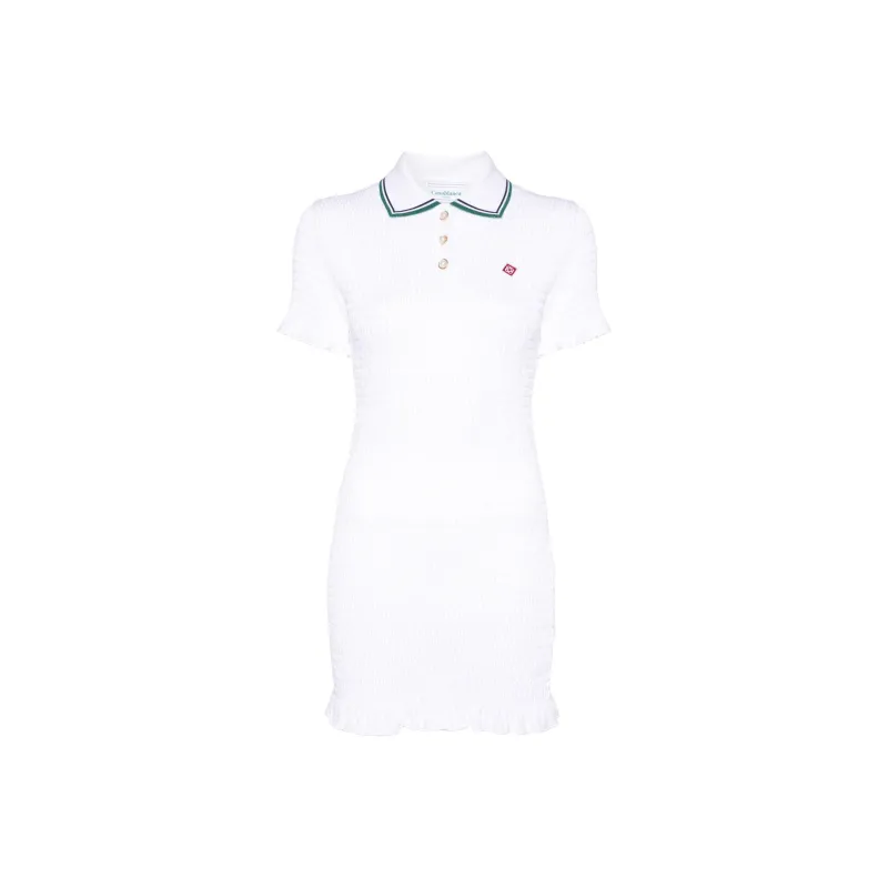 CASABLANCA Shirred Polo Minidress-0
