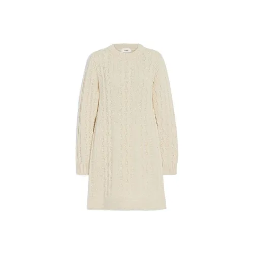 COACH FW22 Long Sleeved Dresses Women's Beige Yellow