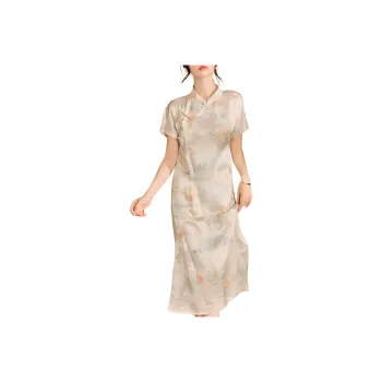 QIAOYUHUAZUN Short Sleeved Dresses Women's White