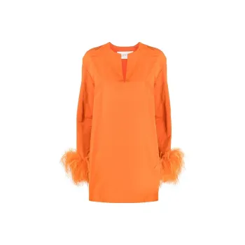 Valentino Long-Sleeved Dresses Women's Orange