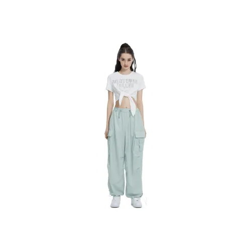 VICTORIA ALLEN Cargo Pants Women's Light Blue